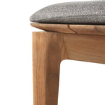 Bok outdoor bench - teak - Mocha fabric - 3+ seater White Cliff Studio Outdoor Bench