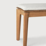 Bok outdoor bench - teak - Off White fabric - 2+ seater White Cliff Studio Outdoor Bench