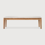 Bok outdoor bench - teak - Off White fabric - 3+ seater White Cliff Studio Outdoor Bench