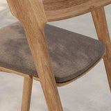 Bok outdoor dining chair cushion - Mocha fabric White Cliff Studio Outdoor Dining Chair