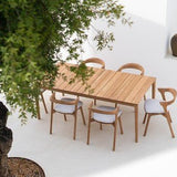 Bok outdoor dining chair cushion - Natural fabric White Cliff Studio Outdoor Dining Chair