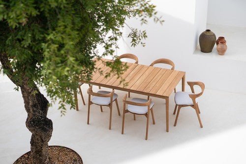 Bok outdoor dining chair cushion - Natural fabric White Cliff Studio Outdoor Dining Chair