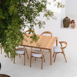 Bok outdoor dining chair cushion - Off White fabric White Cliff Studio Outdoor Dining Chair