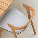 Bok outdoor dining chair cushion - Off White fabric White Cliff Studio Outdoor Dining Chair