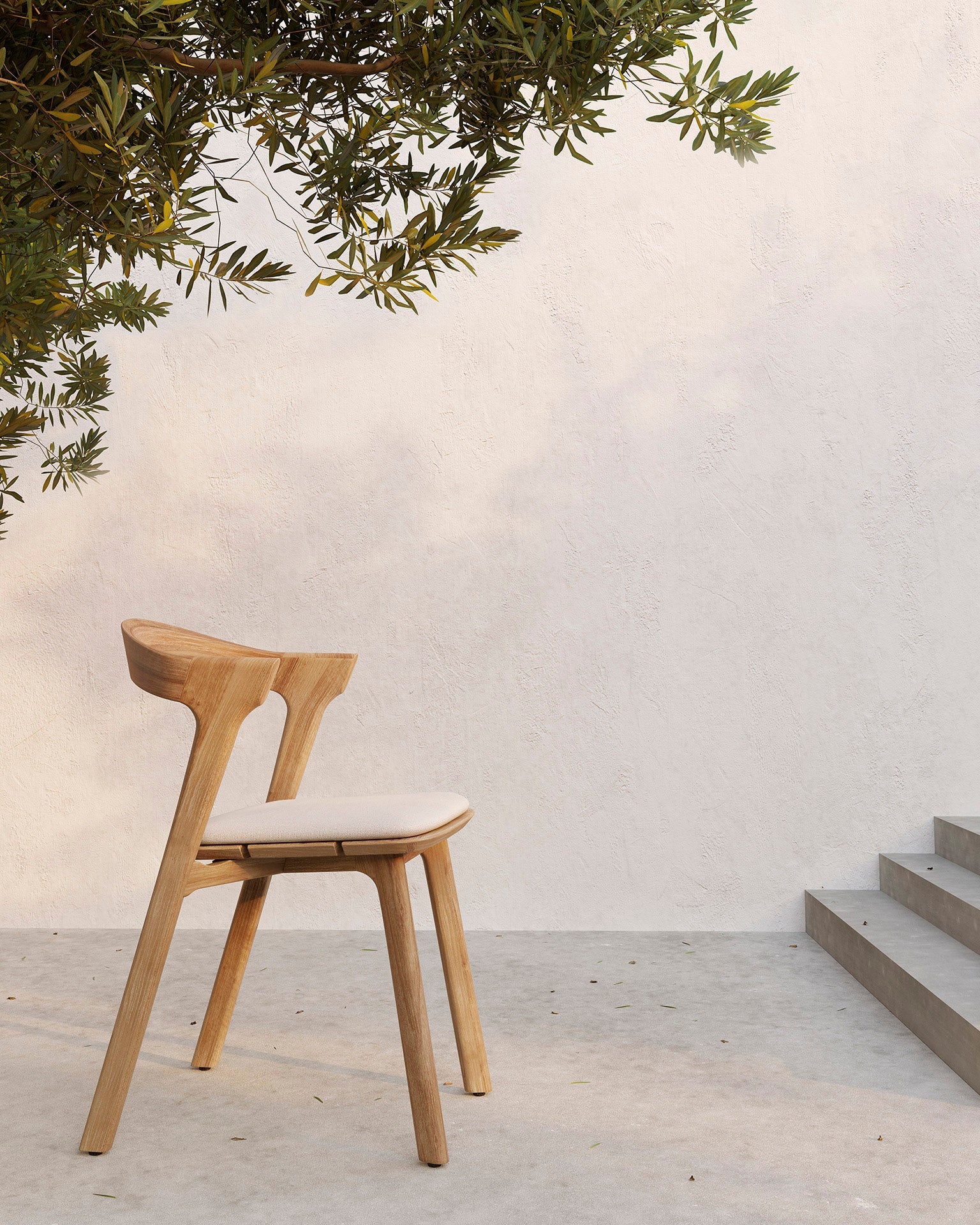 Bok outdoor dining chair cushion - Off White fabric White Cliff Studio Outdoor Dining Chair