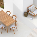 Bok outdoor dining chair cushion - Off White fabric White Cliff Studio Outdoor Dining Chair