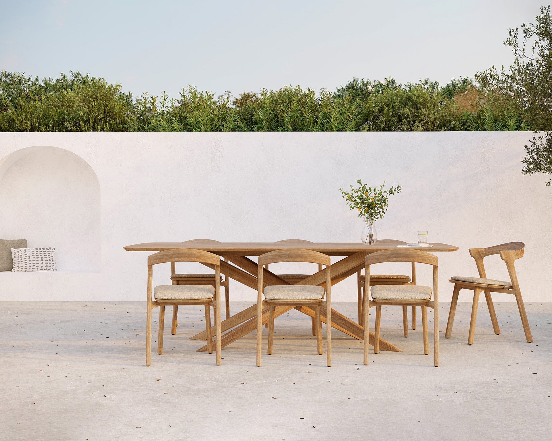 Bok Outdoor Dining Chair Cushion White Cliff Studio Outdoor Dining Chair