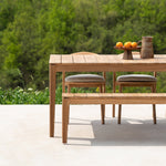 Bok outdoor dining chair - teak - Mocha fabric White Cliff Studio Outdoor Dining Chair