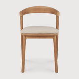Bok outdoor dining chair - teak - Natural fabric White Cliff Studio Outdoor Dining Chair