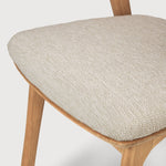 Bok outdoor dining chair - teak - Natural fabric White Cliff Studio Outdoor Dining Chair