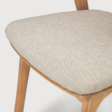 Bok outdoor dining chair - teak - Natural fabric White Cliff Studio Outdoor Dining Chair