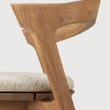 Bok outdoor dining chair - teak - Natural fabric White Cliff Studio Outdoor Dining Chair