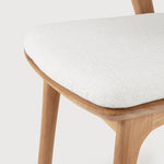 Bok outdoor dining chair - teak - Off White fabric White Cliff Studio Outdoor Dining Chair