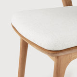 Bok outdoor dining chair - teak - Off White fabric White Cliff Studio Outdoor Dining Chair