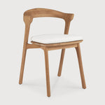 Bok outdoor dining chair - teak - Off White fabric White Cliff Studio Outdoor Dining Chair