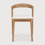 Bok outdoor dining chair - teak - Off White fabric White Cliff Studio Outdoor Dining Chair