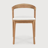 Bok outdoor dining chair - teak - Off White fabric White Cliff Studio Outdoor Dining Chair