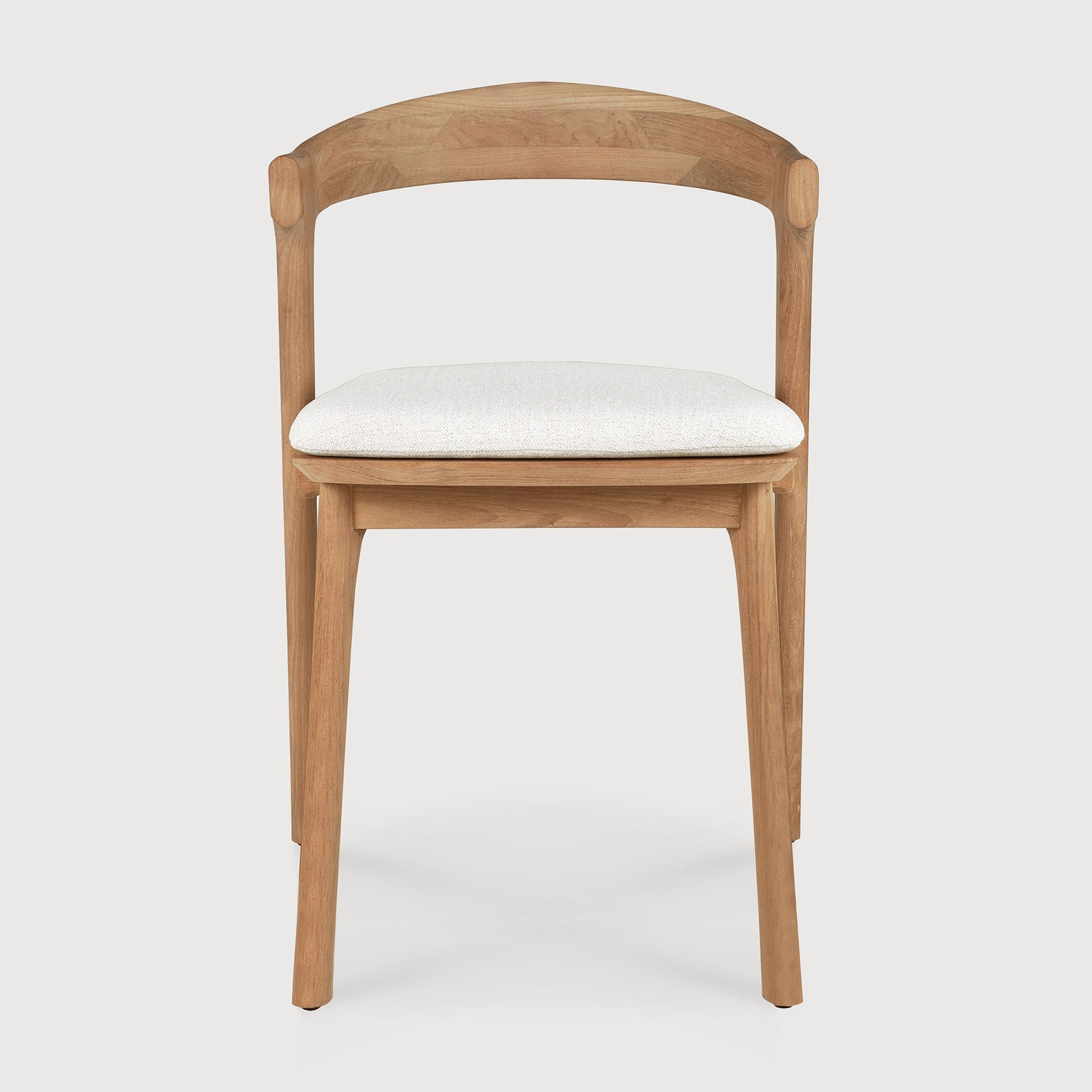 Bok outdoor dining chair - teak - Off White fabric White Cliff Studio Outdoor Dining Chair