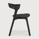 Bok outdoor dining chair - varnished teak - black White Cliff Studio Outdoor Dining Chair