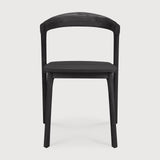 Bok outdoor dining chair - varnished teak - black White Cliff Studio Outdoor Dining Chair