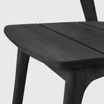 Bok outdoor dining chair - varnished teak - black White Cliff Studio Outdoor Dining Chair