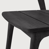 Bok outdoor dining chair - varnished teak - black White Cliff Studio Outdoor Dining Chair