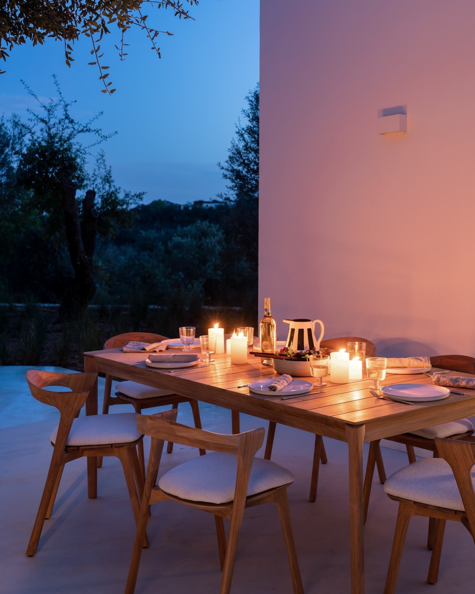 Bok outdoor dining table - teak - rectangular White Cliff Studio Outdoor Dining Table