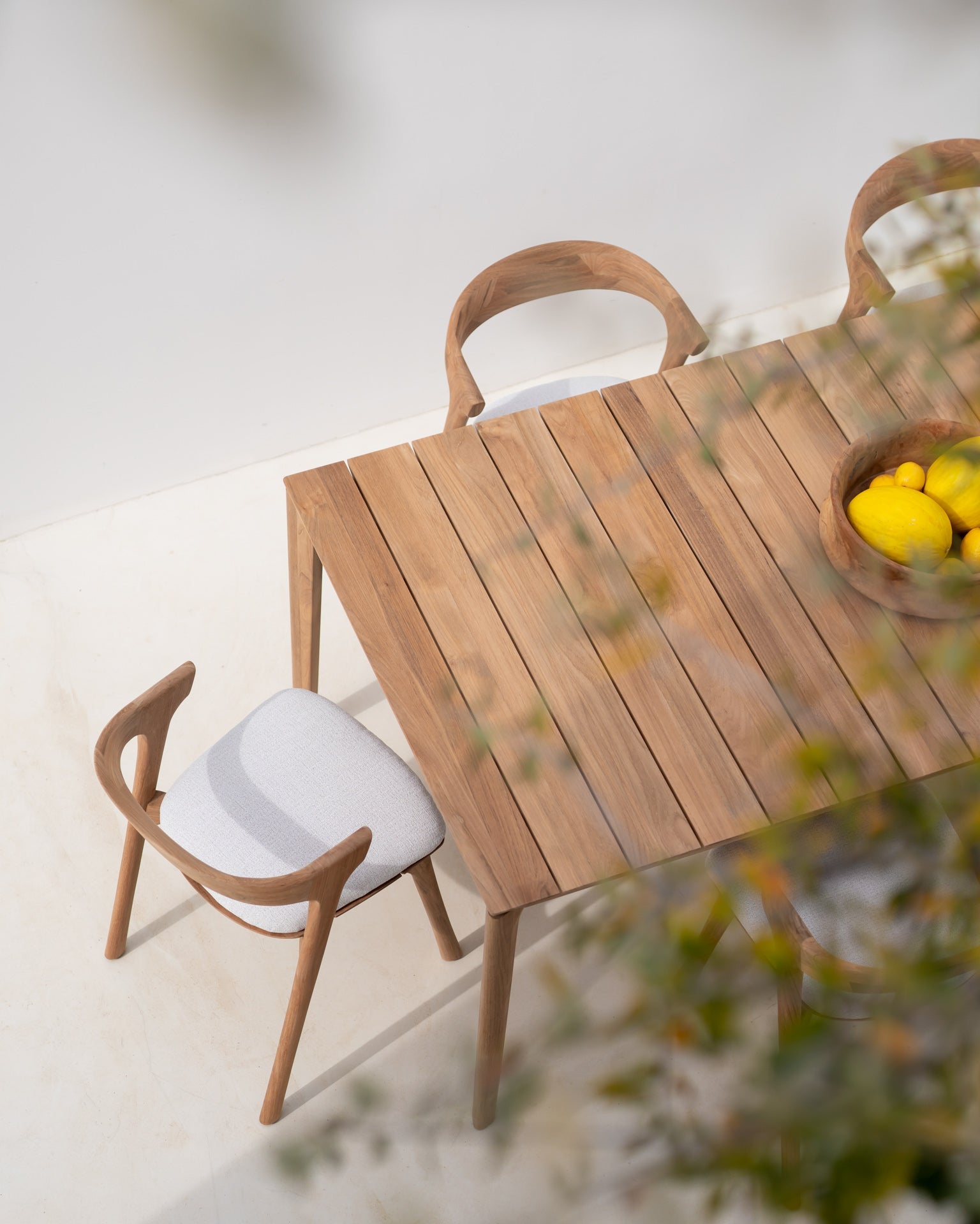 Bok outdoor dining table - teak - rectangular White Cliff Studio Outdoor Dining Table