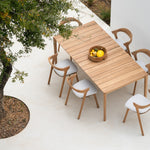 Bok outdoor dining table - teak - rectangular White Cliff Studio Outdoor Dining Table