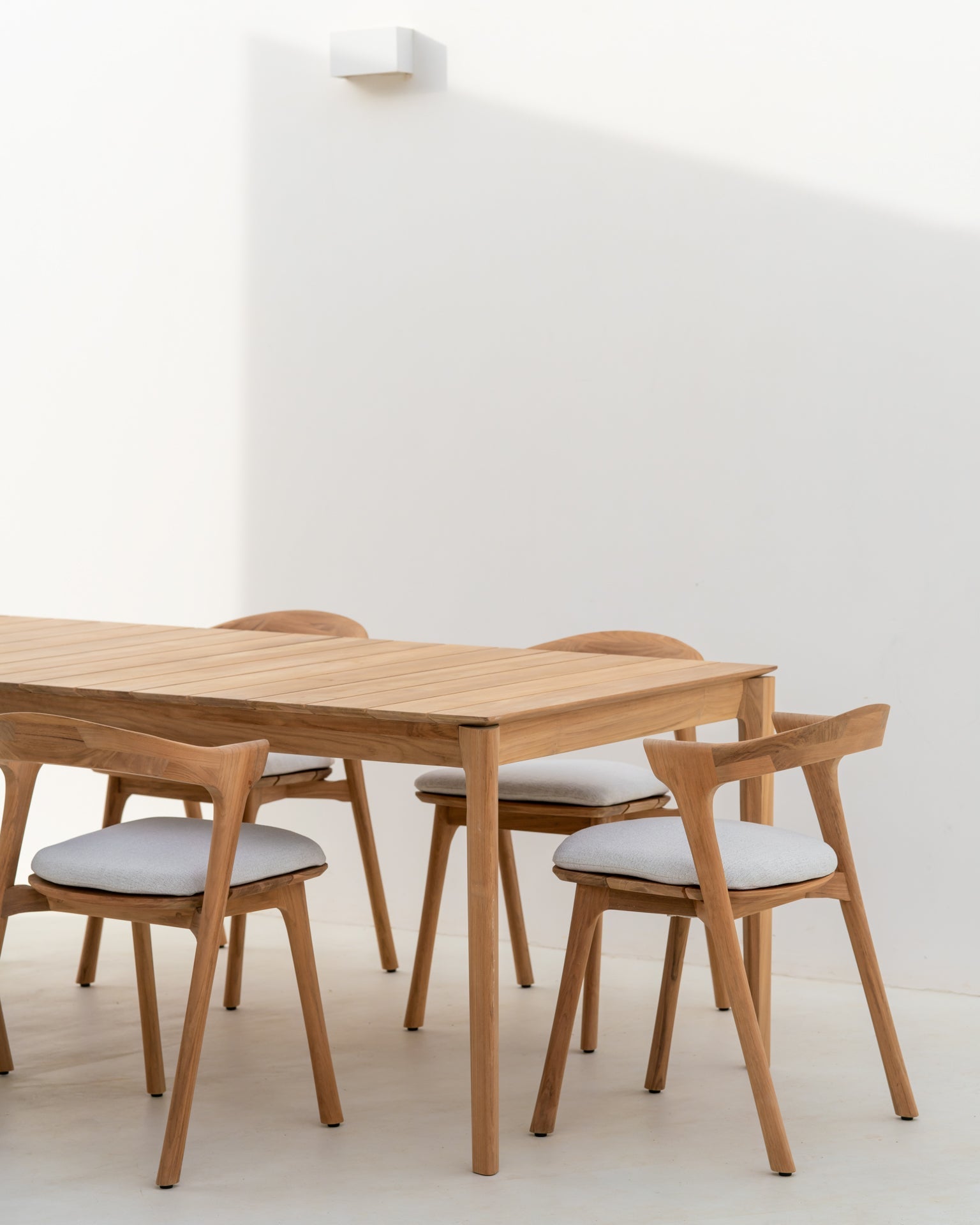 Bok outdoor dining table - teak - rectangular White Cliff Studio Outdoor Dining Table