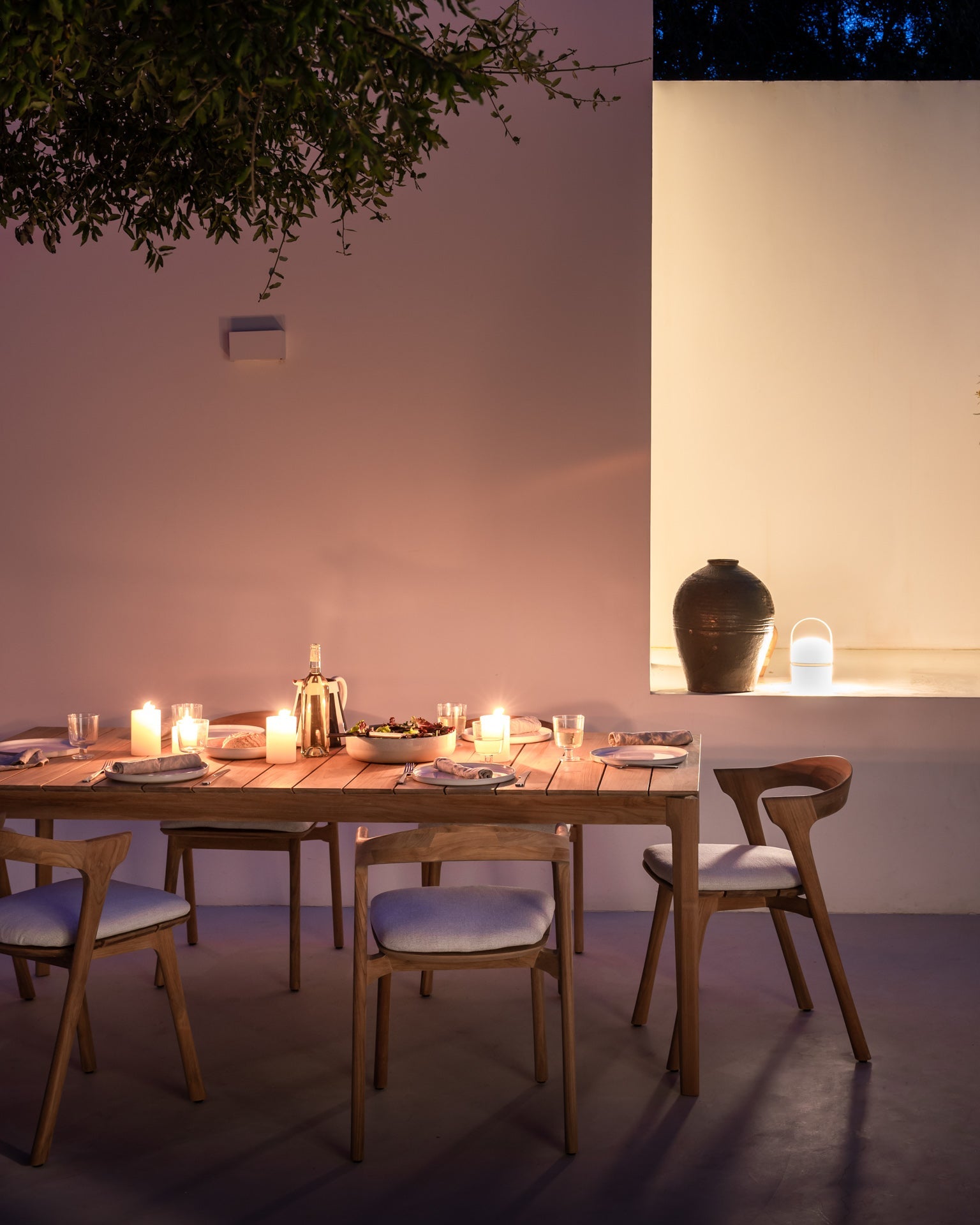 Bok outdoor dining table - teak - rectangular White Cliff Studio Outdoor Dining Table