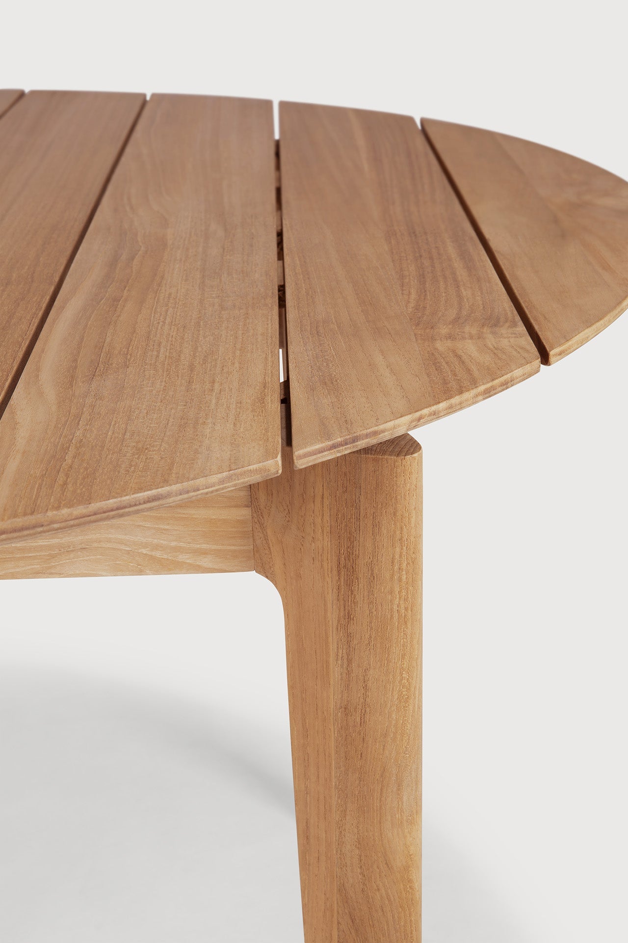 Bok outdoor dining table - teak - round White Cliff Studio Outdoor Dining Table