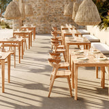 Bok outdoor dining table - teak - square White Cliff Studio Outdoor Dining Table