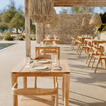 Bok outdoor dining table - teak - square White Cliff Studio Outdoor Dining Table