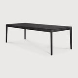Bok outdoor dining table - varnished teak - black - rectangular White Cliff Studio Outdoor Dining Table