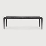 Bok outdoor dining table - varnished teak - black - rectangular White Cliff Studio Outdoor Dining Table