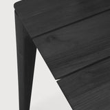 Bok outdoor dining table - varnished teak - black - rectangular White Cliff Studio Outdoor Dining Table