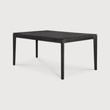 Bok outdoor dining table - varnished teak - black - rectangular White Cliff Studio Outdoor Dining Table