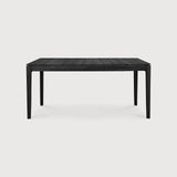 Bok outdoor dining table - varnished teak - black - rectangular White Cliff Studio Outdoor Dining Table