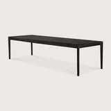 Bok outdoor dining table - varnished teak - black - rectangular White Cliff Studio Outdoor Dining Table