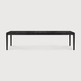 Bok outdoor dining table - varnished teak - black - rectangular White Cliff Studio Outdoor Dining Table