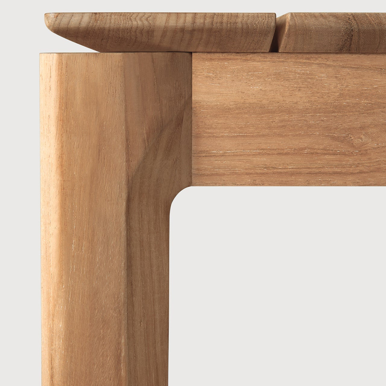 Bok outdoor extendable dining table - teak - rectangular White Cliff Studio Outdoor Dining Table