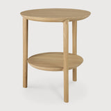 Bok side table - oak - round White Cliff Studio Side Table