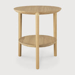 Bok side table - oak - round White Cliff Studio Side Table