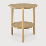Bok side table - oak - round White Cliff Studio Side Table