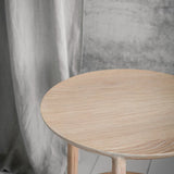 Bok side table - oak - round White Cliff Studio Side Table