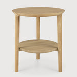 Bok side table - oak - round White Cliff Studio Side Table