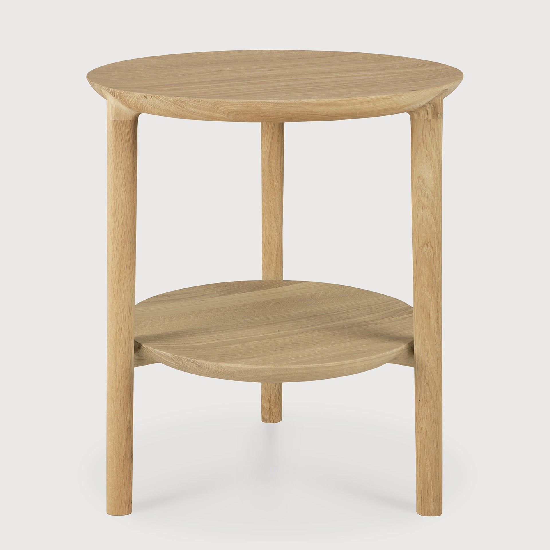 Bok side table - oak - round White Cliff Studio Side Table