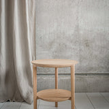 Bok side table - oak - round White Cliff Studio Side Table