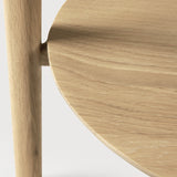 Bok side table - oak - round White Cliff Studio Side Table